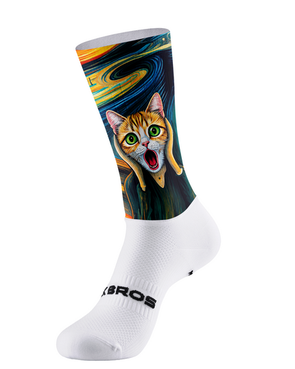 ROCKBROS Scream Cat Graphic Cycling Socks
