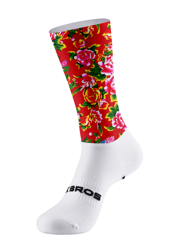 ROCKBROS Crimson Peony Phoenix Cycling Socks