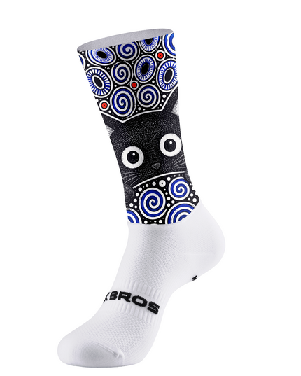 ROCKBROS Spiral Cat Graphic Cycling Socks