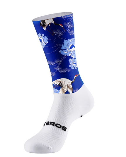 ROCKBROS Blue Crane Bloom Cycling Socks