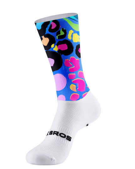 ROCKBROS Color Splash Abstract Print Breathable Cycling Socks