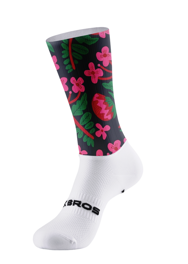 ROCKBROS Women's Floral & Fruit Print Cycling Jersey