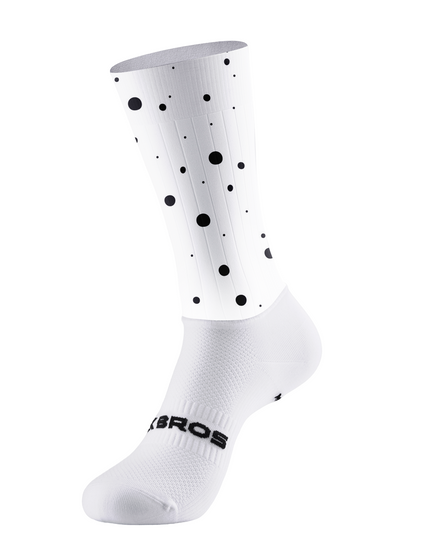 ROCKBROS Women's Modern Asymmetrical Black & White Polka Dot Cycling Set