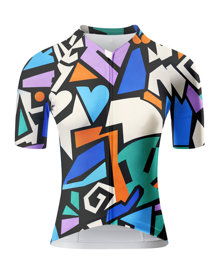 ROCKBROS Women's Pop Geo Collage Pro Aero Cycling Jersey