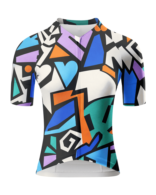 ROCKBROS Women's Pop Geo Collage Pro Aero Cycling Jersey