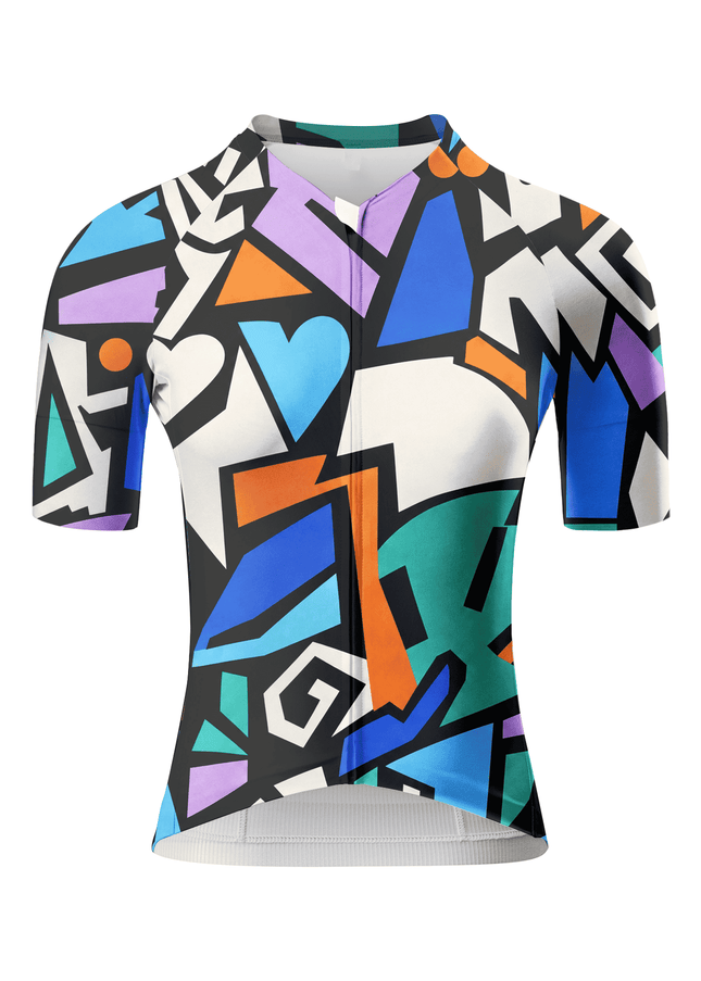 ROCKBROS Women's Pop Geo Collage Pro Aero Cycling Jersey
