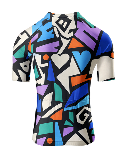 ROCKBROS Women's Pop Geo Collage Pro Aero Cycling Jersey