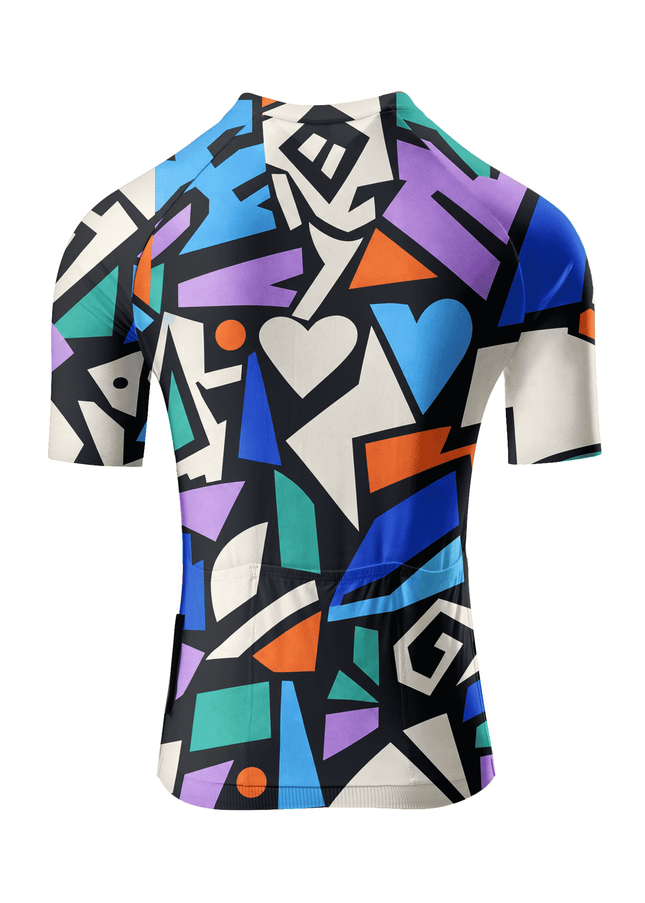 ROCKBROS Women's Pop Geo Collage Pro Aero Cycling Jersey