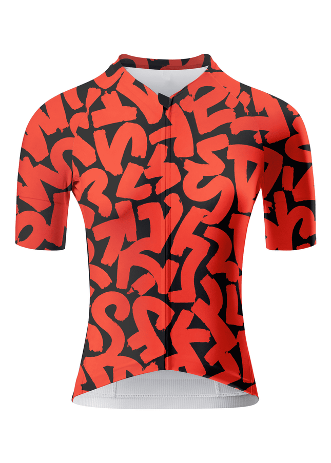 ROCKBROS Women's Bold Graffiti Script Pro Aero Cycling Jersey