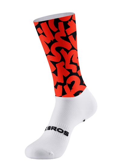 ROCKBROS Bold Graffiti Script Breathable High-Elastic Cycling Socks