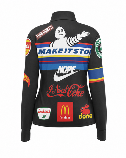 Painfully Sponsored Parody Badge Pro Aero Windbreaker Jacket