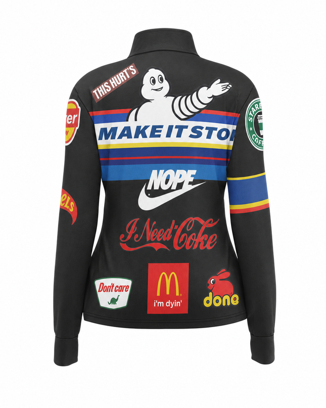 Painfully Sponsored Parody Badge Pro Aero Windbreaker Jacket