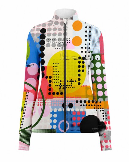 Modern Halftone Dot Geo Pulse Pro Aero Windbreaker Jacket
