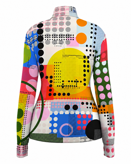 Modern Halftone Dot Geo Pulse Pro Aero Windbreaker Jacket