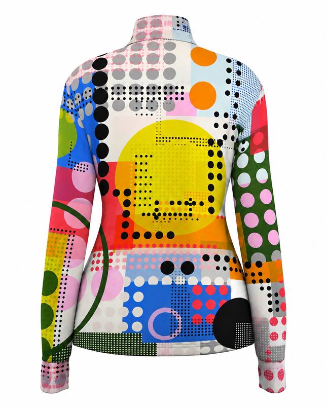 Modern Halftone Dot Geo Pulse Pro Aero Windbreaker Jacket