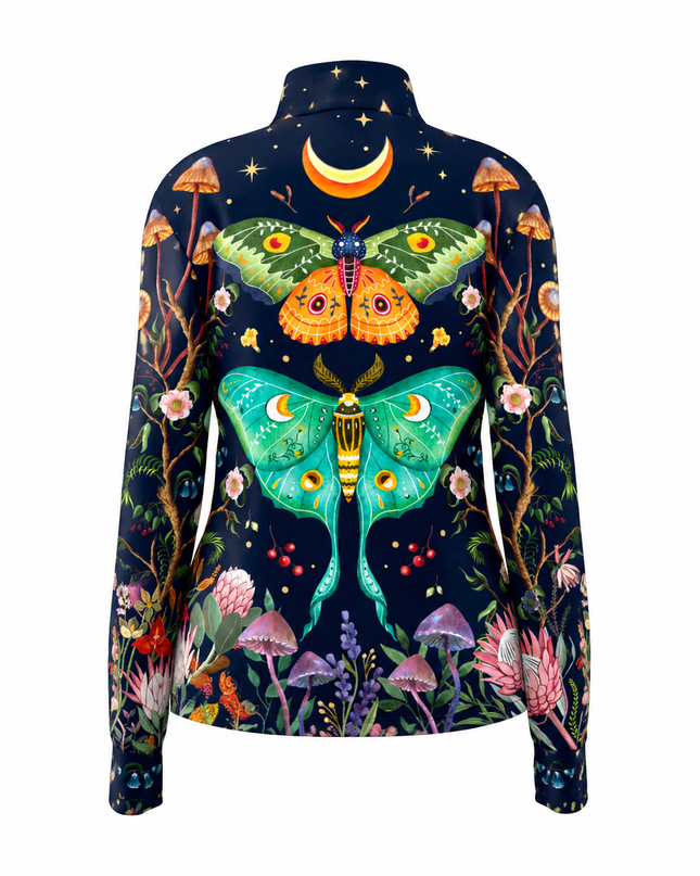 Mystic Luna Moth & Wild Flora Pro Aero Windbreaker Jacket