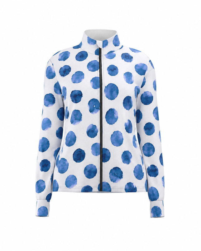 Indigo Watercolor Polka Dot Pro Aero Windbreaker Jacket