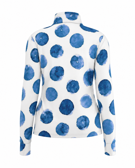 Indigo Watercolor Polka Dot Pro Aero Windbreaker Jacket