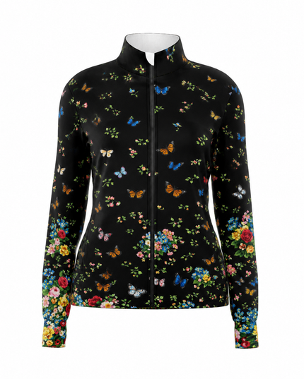 Midnight Butterfly Garden Pro Aero Windbreaker Jacket