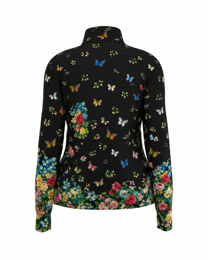 Midnight Butterfly Garden Pro Aero Windbreaker Jacket