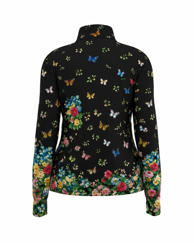 Midnight Butterfly Garden Pro Aero Windbreaker Jacket
