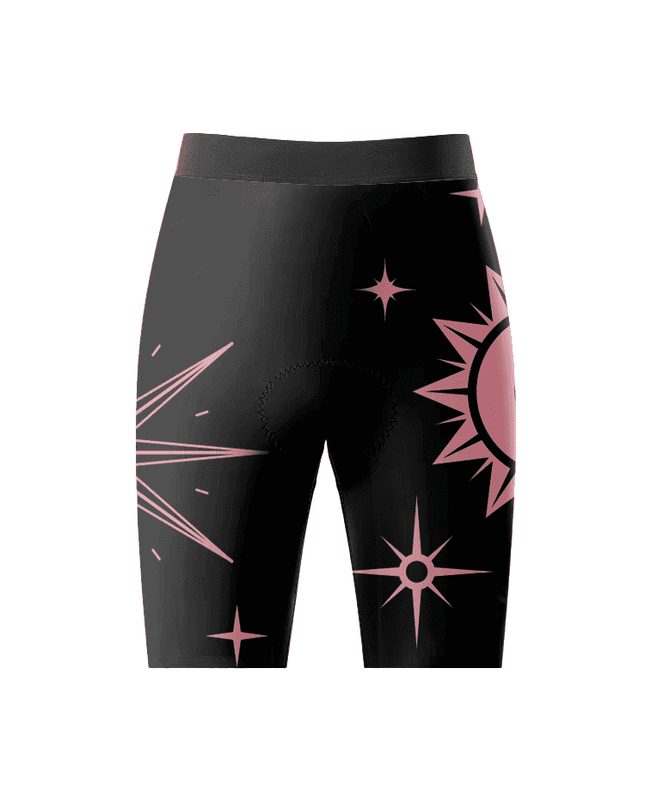 ROCKBROS Women's Cosmic Sunburst Retro Aero Cycling Shorts