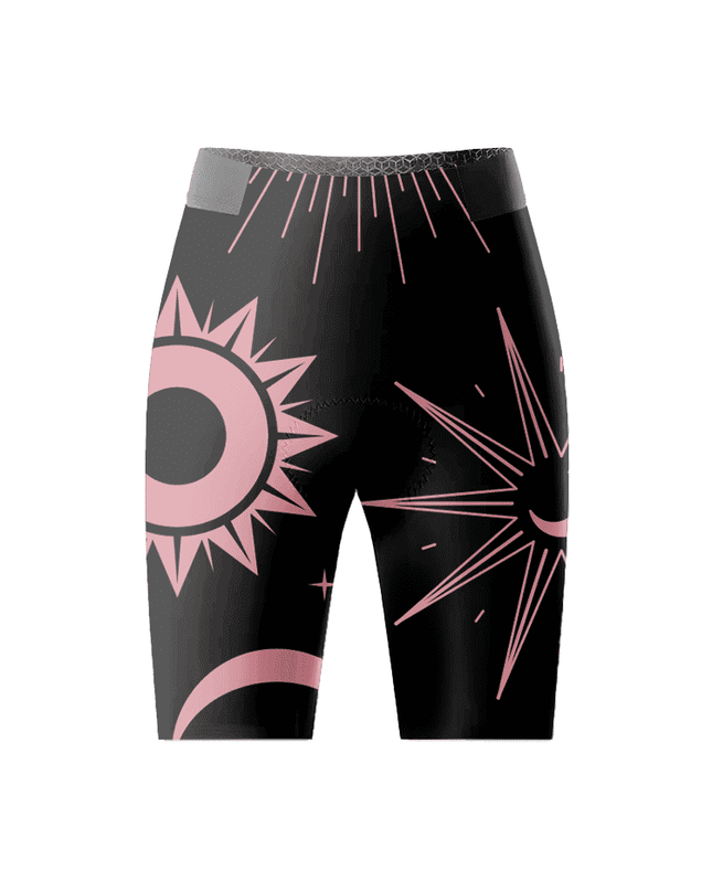ROCKBROS Women's Cosmic Sunburst Retro Aero Cycling Shorts