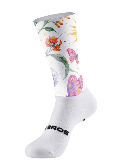 ROCKBROS Solar Eye Butterfly Botanical Pro Cycling Socks