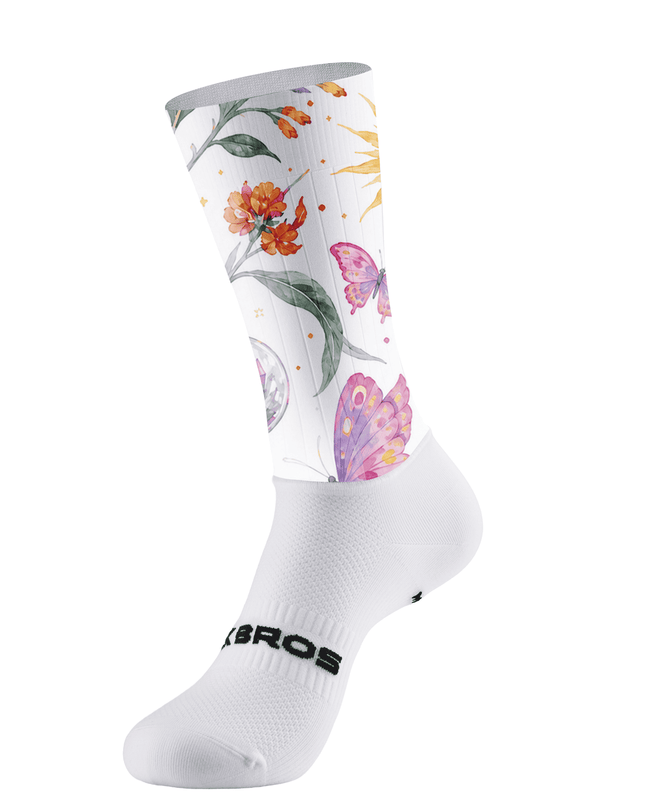 ROCKBROS Solar Eye Butterfly Botanical Pro Cycling Socks