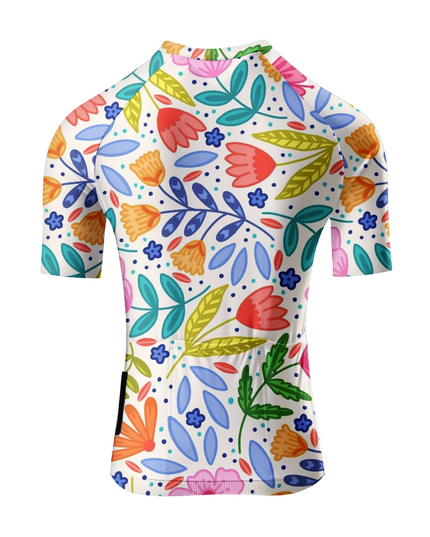 ROCKBROS Women's Vibrant Wild Meadow Floral All-Weather Pro Aero Cycling Jersey