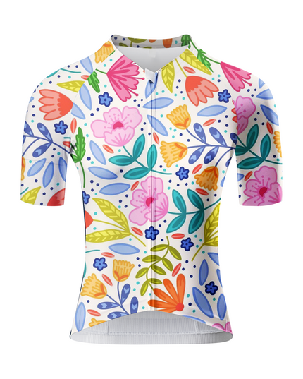 ROCKBROS Women's Vibrant Wild Meadow Floral All-Weather Pro Aero Cycling Jersey
