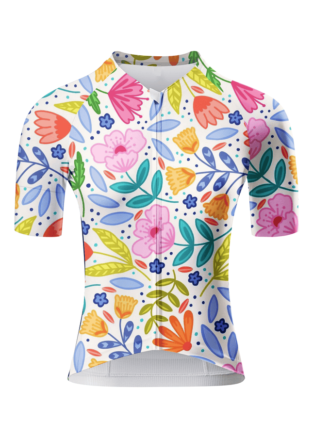 ROCKBROS Women's Vibrant Wild Meadow Floral All-Weather Pro Aero Cycling Jersey
