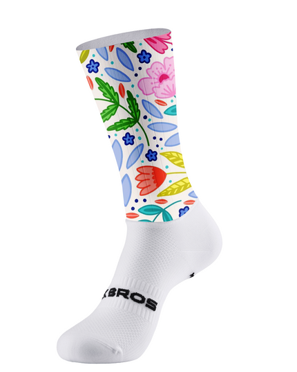 ROCKBROS Vibrant Wild Meadow Floral All-Weather Pro Aero Cycling Socks