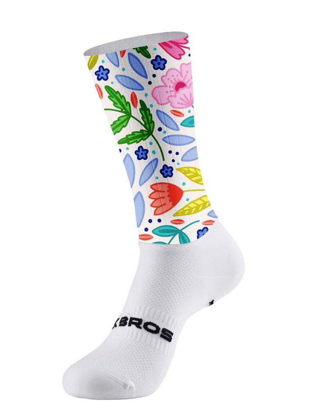 ROCKBROS Vibrant Wild Meadow Floral All-Weather Pro Aero Cycling Socks