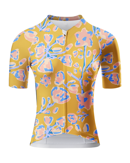 ROCKBROS Women's Early Morning Flower Painterly Floral Pro Aero Cycling Jersey