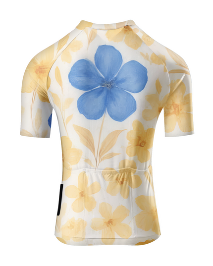 ROCKBROS Women's Watercolor Floral Sky Blue Pro Aero Cycling Jersey