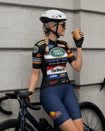 ROCKBROS Women's "Very Tired" Parody Logo Street Art Cycling Jersey