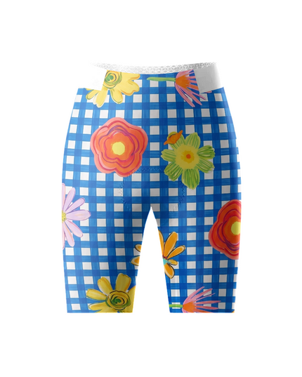 ROCKBROS Women's Gingham Floral Cycling Jersey