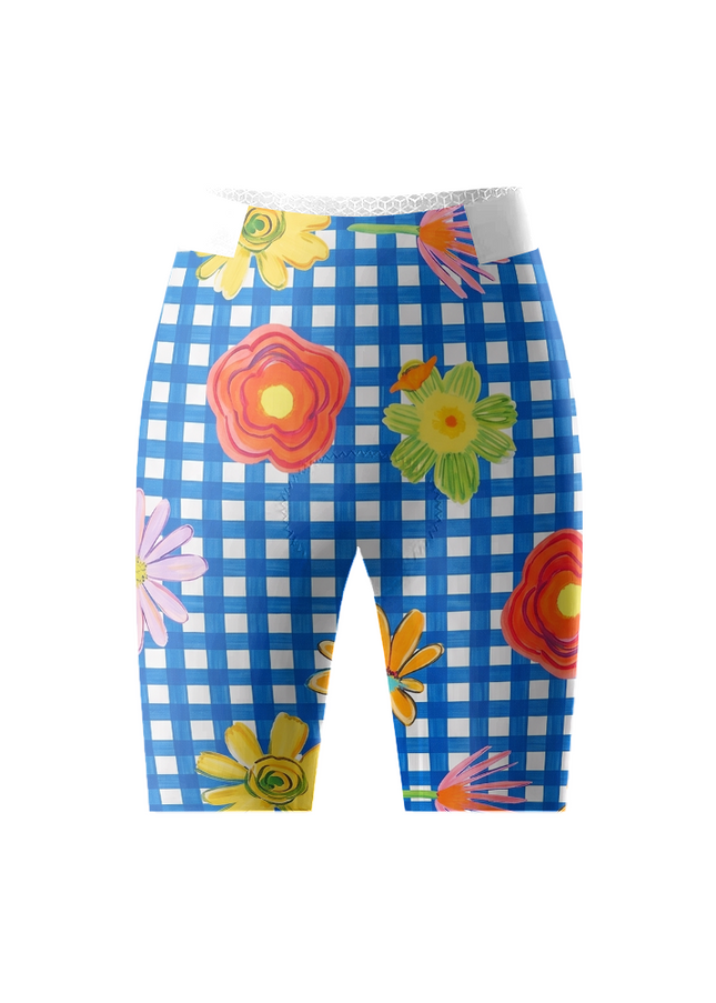 ROCKBROS Women's Gingham Floral Cycling Jersey