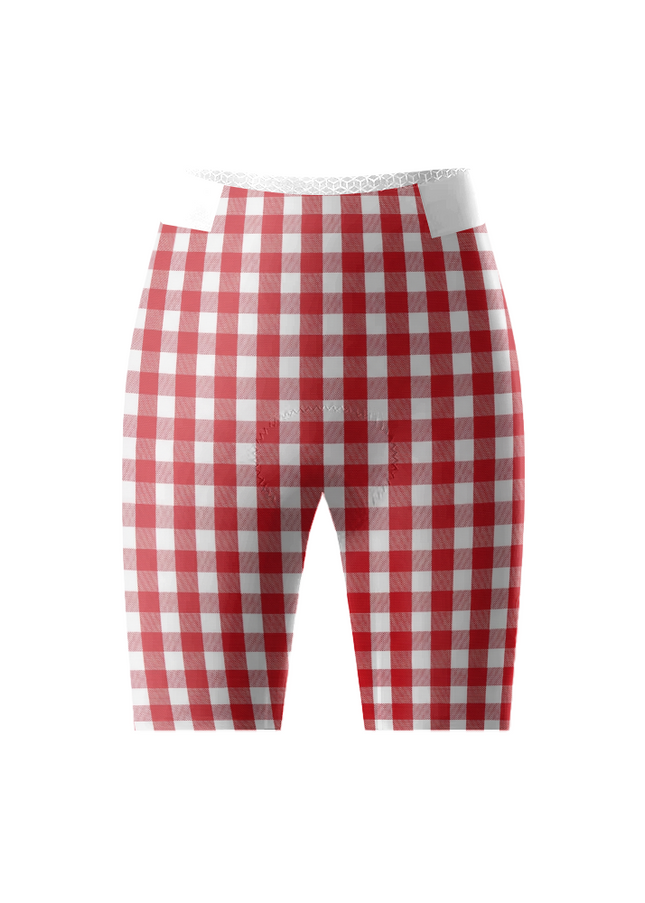 ROCKBROS Women's Red Gingham Floral Cycling Set