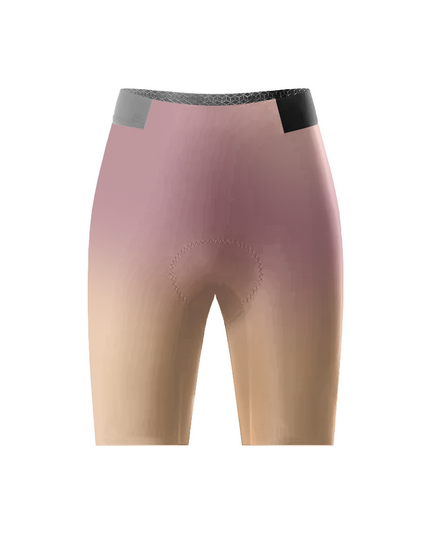 ROCKBROS Women's Elegant Mauve Nude Gradient Padded Cycling Shorts