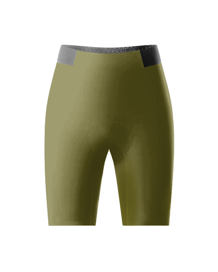 ROCKBROS Women's Solid Olive Green Cycling Shorts