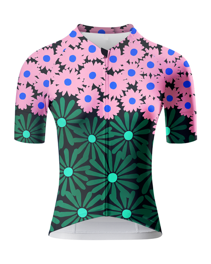 ROCKBROS Women's Two Sides of Bloom Floral Split Pro Aero Cycling Jersey