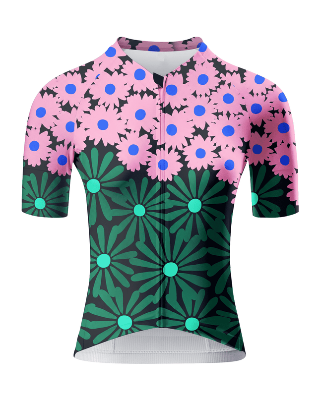ROCKBROS Women's Two Sides of Bloom Floral Split Pro Aero Cycling Jersey