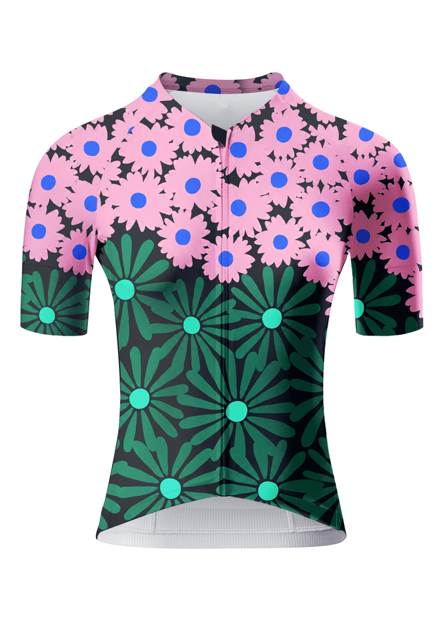 ROCKBROS Women's Two Sides of Bloom Floral Split Pro Aero Cycling Jersey