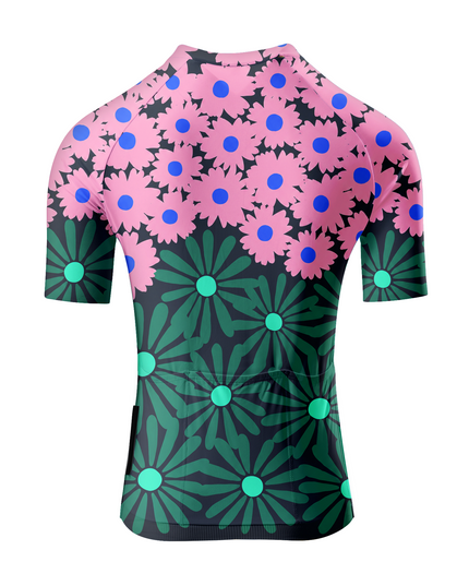 ROCKBROS Women's Two Sides of Bloom Floral Split Pro Aero Cycling Jersey