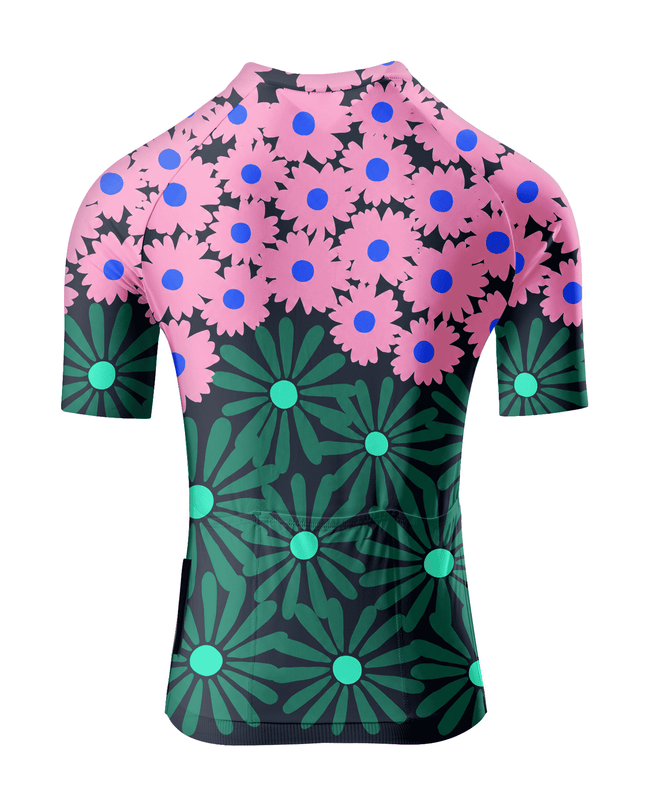 ROCKBROS Women's Two Sides of Bloom Floral Split Pro Aero Cycling Jersey