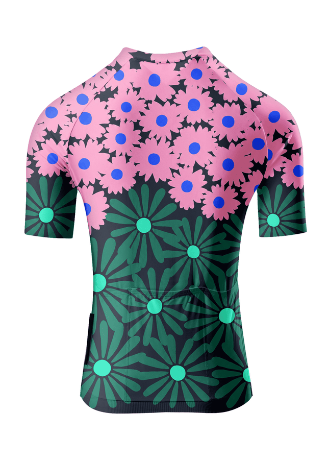 ROCKBROS Women's Two Sides of Bloom Floral Split Pro Aero Cycling Jersey