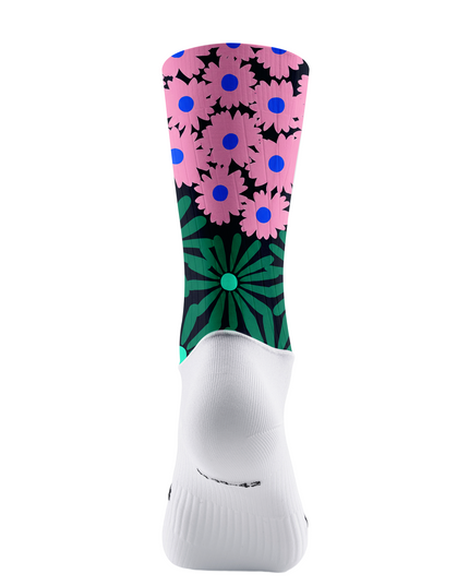 ROCKBROS Two Sides of Bloom Floral Split Pro Aero Cycling Socks