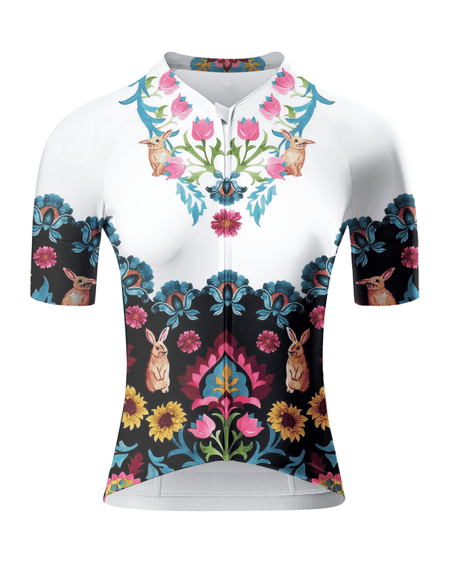 ROCKBROS Women's Bohemian Folk Bunny Garden Pro Aero Cycling Jersey